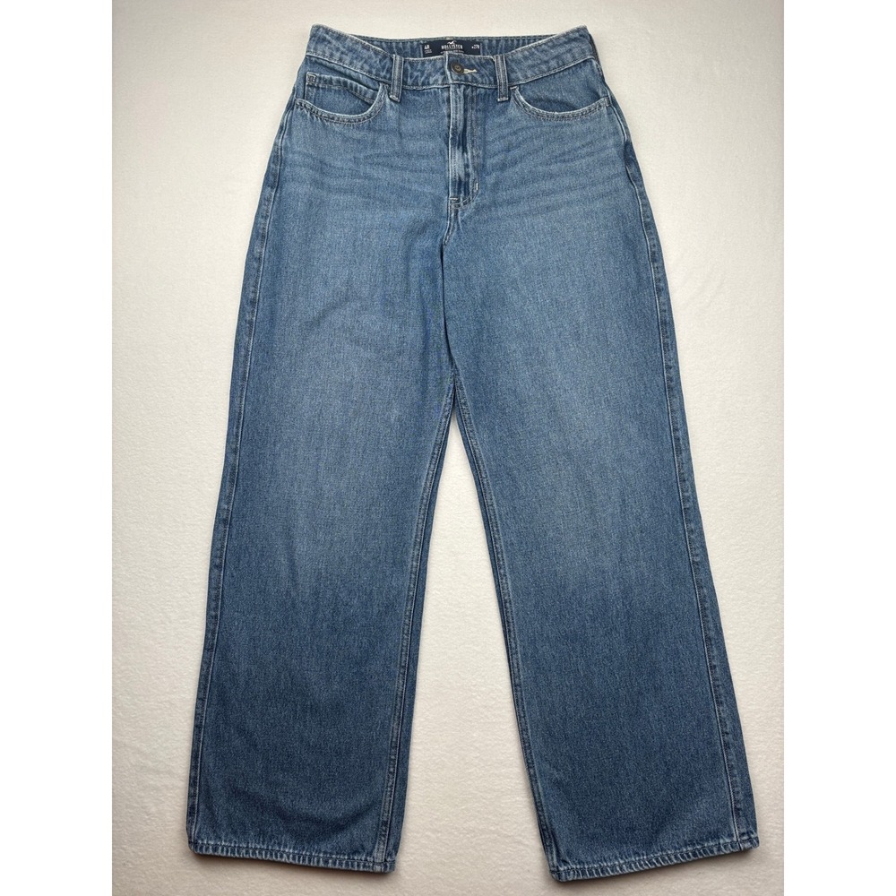 Hollister Baggy Jeans Womens 4R Ultra High Rise Wide Leg 100% Cotton Denim